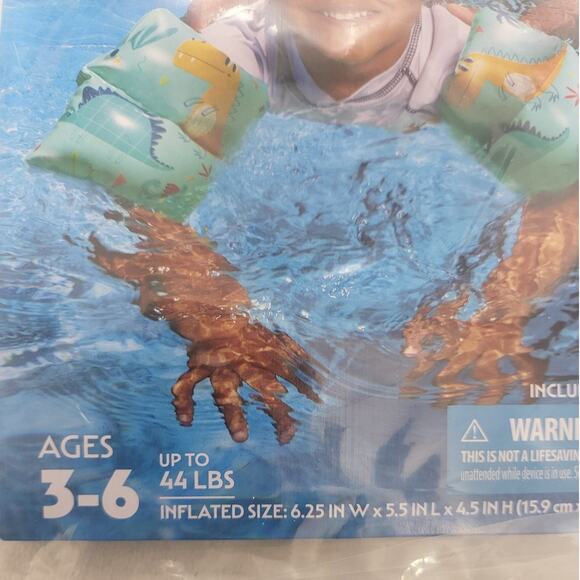 Bluescape Armbands/Floaties 2 packs - Kids- Green with Dinosaurs - Picture 3 of 3